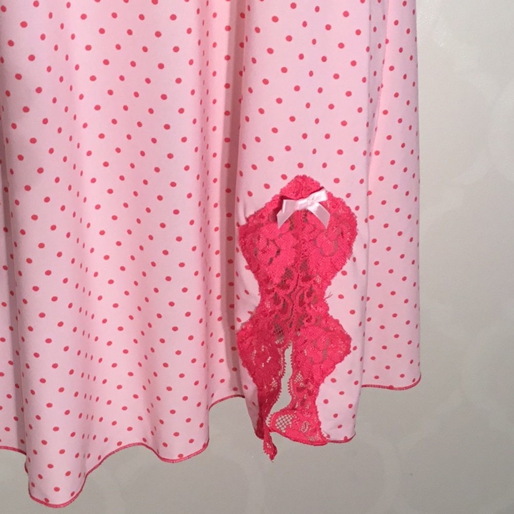 PINK POLKA DOT NIGHTGOWN & ROBE - Picture 5 of 9
